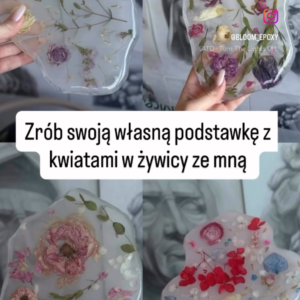 Podstawka z żywicy i prawdziwych kwiatów 🌸